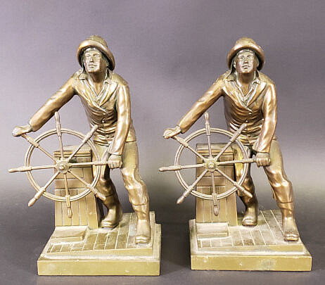 4183-955 Bronze Sailor Bookends A