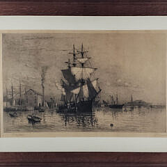 Lemuel D. Eldred Antique Fairhaven, Ma, Etching