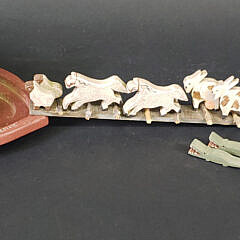 American Folk Art Carved and Painted Noah’s Ark Set, 20th century