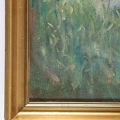 Marcel Canet Oil on Canvas “Lady in the Garden”