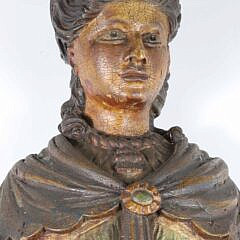 Vintage Carved Carousel Figure of a Woman from The Opera House Restaurant, Nantucket