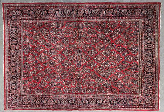 Semi Antique Hand Knotted Persian Oriental Carpet