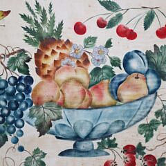 Fraktur Still Life with Fruit Bowl and Butterfly, 19th Century