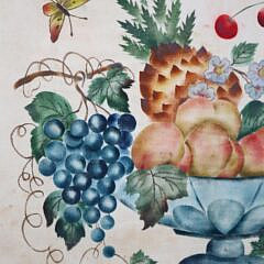 Fraktur Still Life with Fruit Bowl and Butterfly, 19th Century