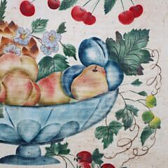 Fraktur Still Life with Fruit Bowl and Butterfly, 19th Century