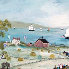 Jan L. Munro Oil on Board “Nantucket Hayride”, circa 2006