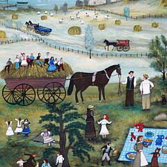 Jan L. Munro Oil on Board “Nantucket Hayride”, circa 2006
