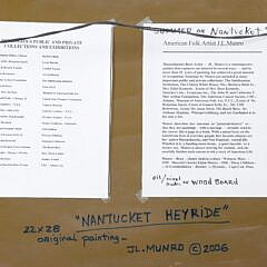 Jan L. Munro Oil on Board “Nantucket Hayride”, circa 2006