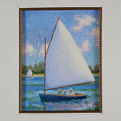 Victoria Harvey Oil On Board "In The Harbor", circa 2015