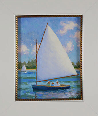 Victoria Harvey Oil On Board "In The Harbor", circa 2015