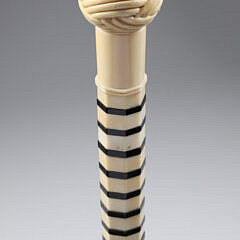 Whaler Made Senit Knot Walking Stick, mid 19th Century