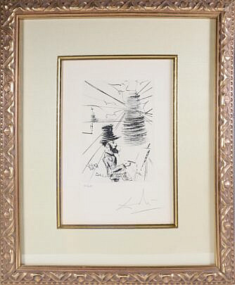 10-5555 Salvador Dali Etching Toulouse Lautrec A_IMG_0204 2