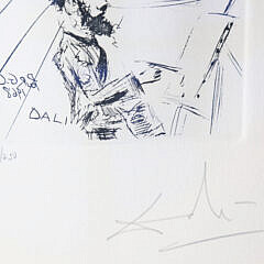 Salvador Dali Limited Edition Dry Point Etching “Toulouse Lautrec”