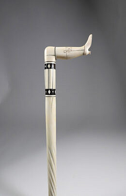 Whaler Made "Naughty Nellie" Cane, 19th Century