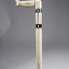 Whaler Made “Naughty Nellie” Narwhal Cane, 19th Century