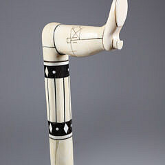Whaler Made “Naughty Nellie” Narwhal Cane, 19th Century
