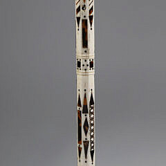 Whaler Made Capstan Grip Walking Stick, mid 19th Century