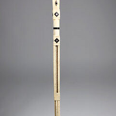 Whaler Made Crown Grip Walking Stick, mid 19th Century