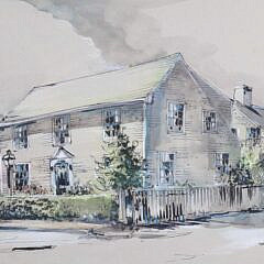 Warren Krebs Watercolor “67 Union Street, Nantucket”
