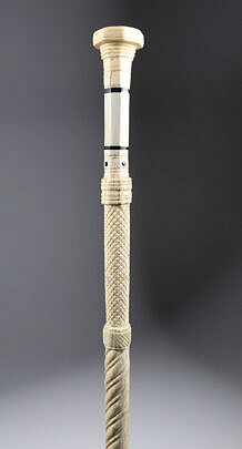 Whaler Made Octagonal Grip Walking Stick, mid 19th Century