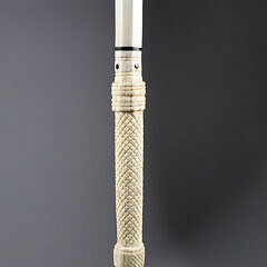 Whaler Made Octagonal Grip Walking Stick, mid 19th Century