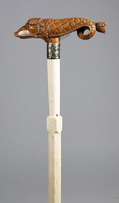 110-6 Boxwood Dolphin Grip Cane A_IMG_8293