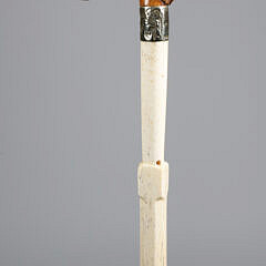 Whaler Made Boxwood Dolphin Grip Cane, 19th Century