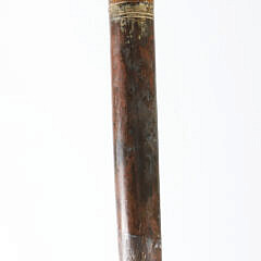 French Silver Inlaid Walking Stick, 18th Century