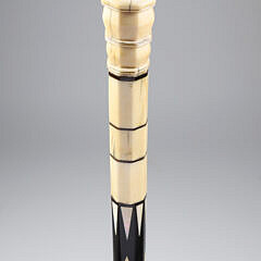 Whaler Made Crown Knob Walking Stick, 19th Century