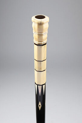 Whaler Made Crown Knob Walking Stick, 19th Century