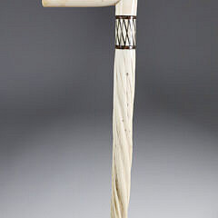 Whaler Made L-Grip Walking Stick, 19th Century