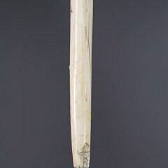Whaler Made L-Grip Antique Narwhal Walking Stick, 19th Century