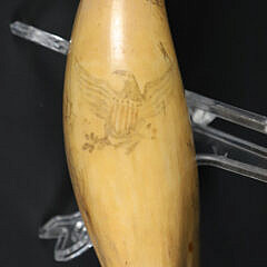 American Scrimshaw Sperm Whale Tooth, 19th Century