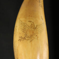 American Scrimshaw Sperm Whale Tooth, 19th Century