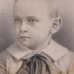 Wendell Macy Retouched Charcoal Portrait of a Child