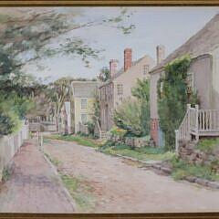 Jane Brewster Reid Watercolor On Paper “Ash Lane”