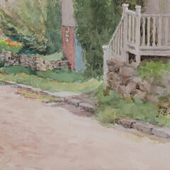 Jane Brewster Reid Watercolor On Paper “Ash Lane”