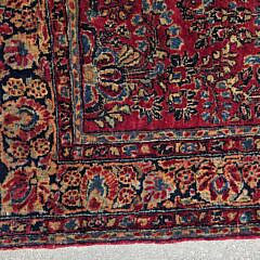 Vintage Hand Knotted Wool Sarouk Scatter Rug