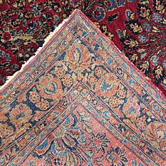 Vintage Hand Knotted Wool Sarouk Scatter Rug