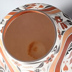 Joseph Cerno Five-Color Hand Painted Acoma Pot, circa 2005, New Mexico