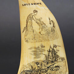 12-5570 Scrimshaw Sperm Whale Tooth 1839 A 9580_3 JPG