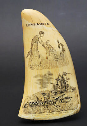 12-5570 Scrimshaw Sperm Whale Tooth 1839 A 9580_3 JPG