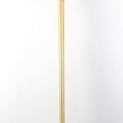 Whaler Made Silver Cap Grip Walking Stick, mid 19th Century