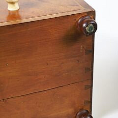 Nantucket Mahogany Glove Box and a Candle Box, 19th Century