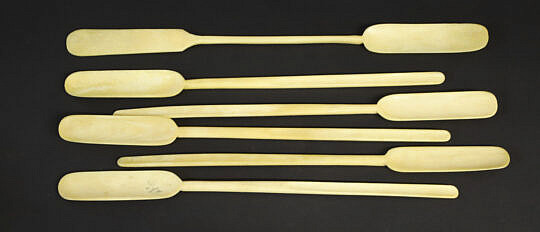 Set of Six Antique Ivory Marrow Spoons, 18th/19th Century