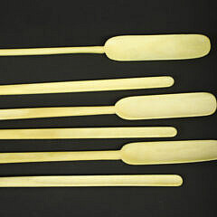 Set of Six Antique Ivory Marrow Spoons, 18th / 19th Century