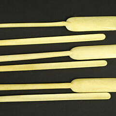 Set of Six Antique Ivory Marrow Spoons, 18th / 19th Century