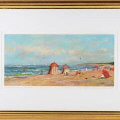 125-3972 Jan Collins Selman Oil on Paper Racing the Sound Nantucket A 7420 JPG