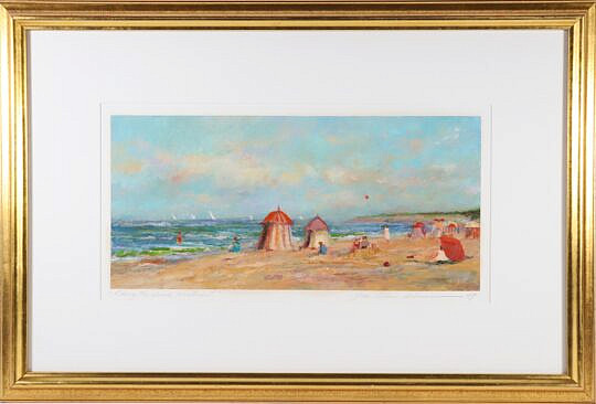 125-3972 Jan Collins Selman Oil on Paper Racing the Sound Nantucket A 7420 JPG