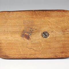 Raw Antique Sperm Whale Tooth Mounted on a Carved Wood Whale Stand, 19th Century